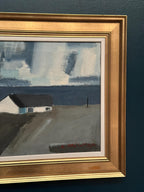 “Coastal Motif with Houses” by Egon Møldrup