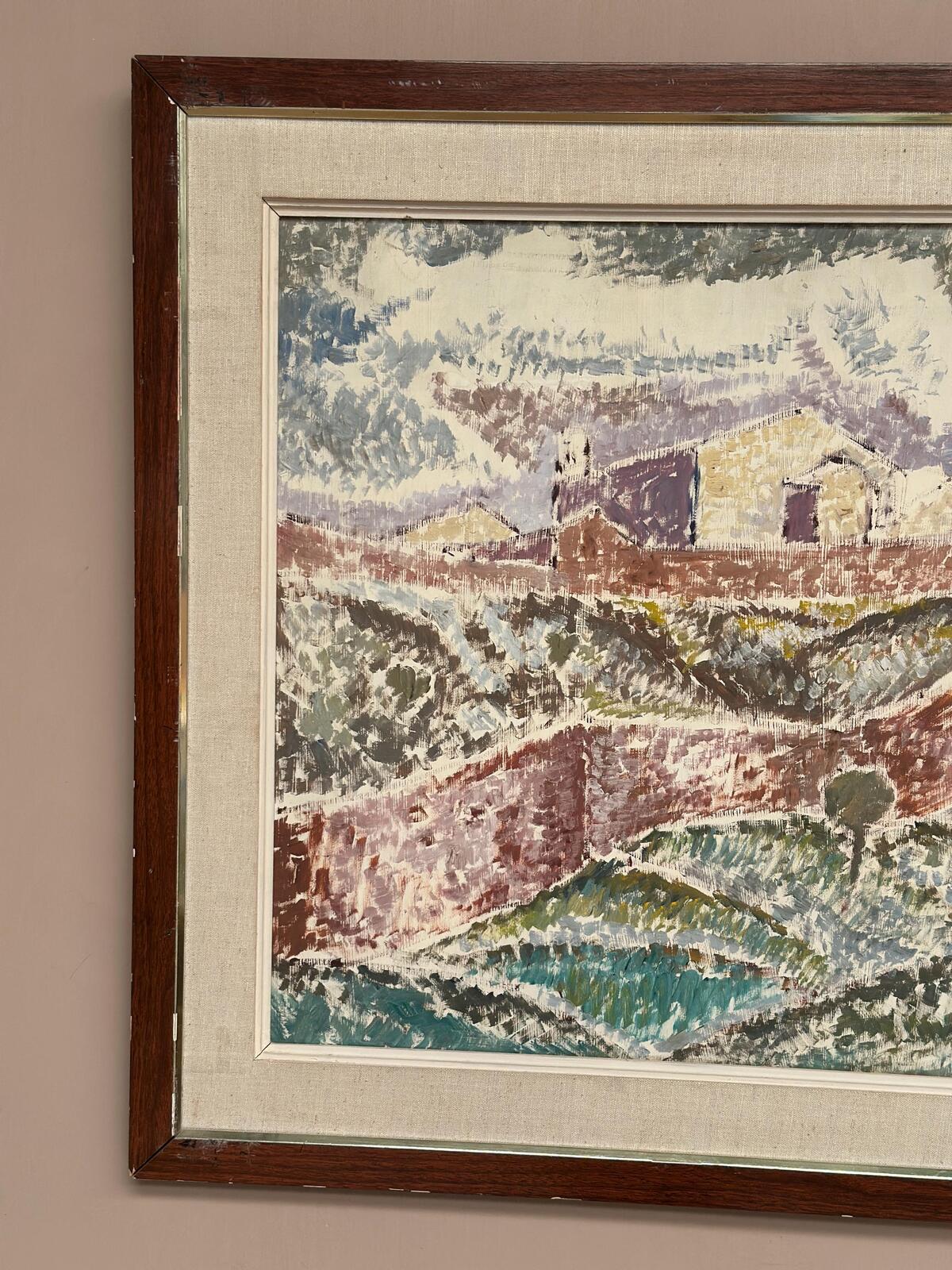 “Landscape with Buildings” by Gösta Nordblad