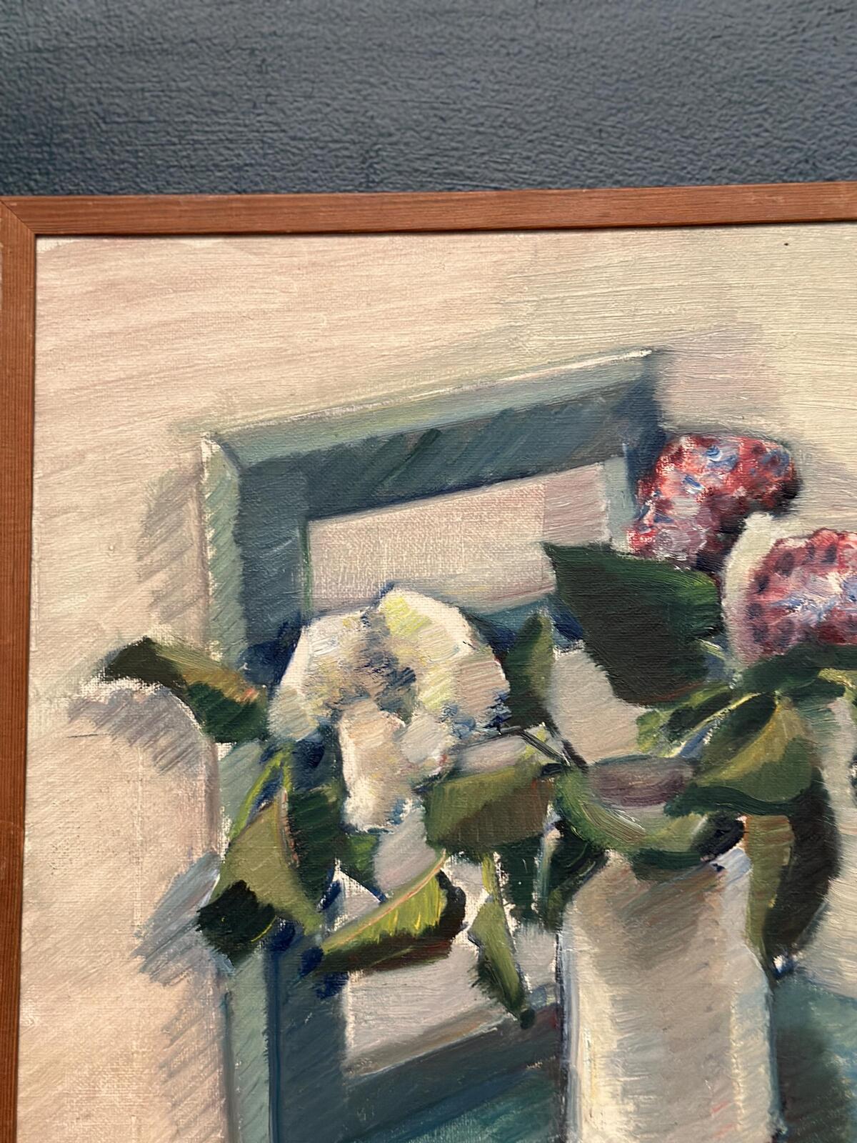 “Flowers in Vase on Chair” by Napoleon Frank