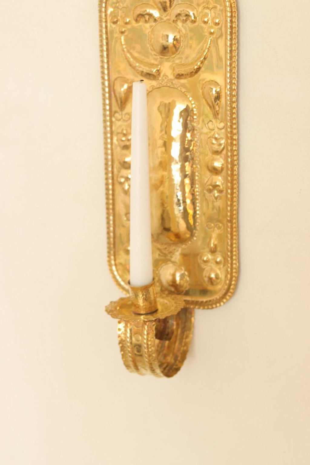 Pair Of Mid Century Swedish Brass Sconces