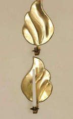 Pair Of Mid Century Swedish Brass Sconces