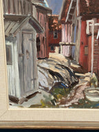“Red Cottages by Coast”