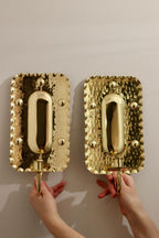 Pair of Mid-Century Swedish Brass Sconces by A. Eriksson Linberg