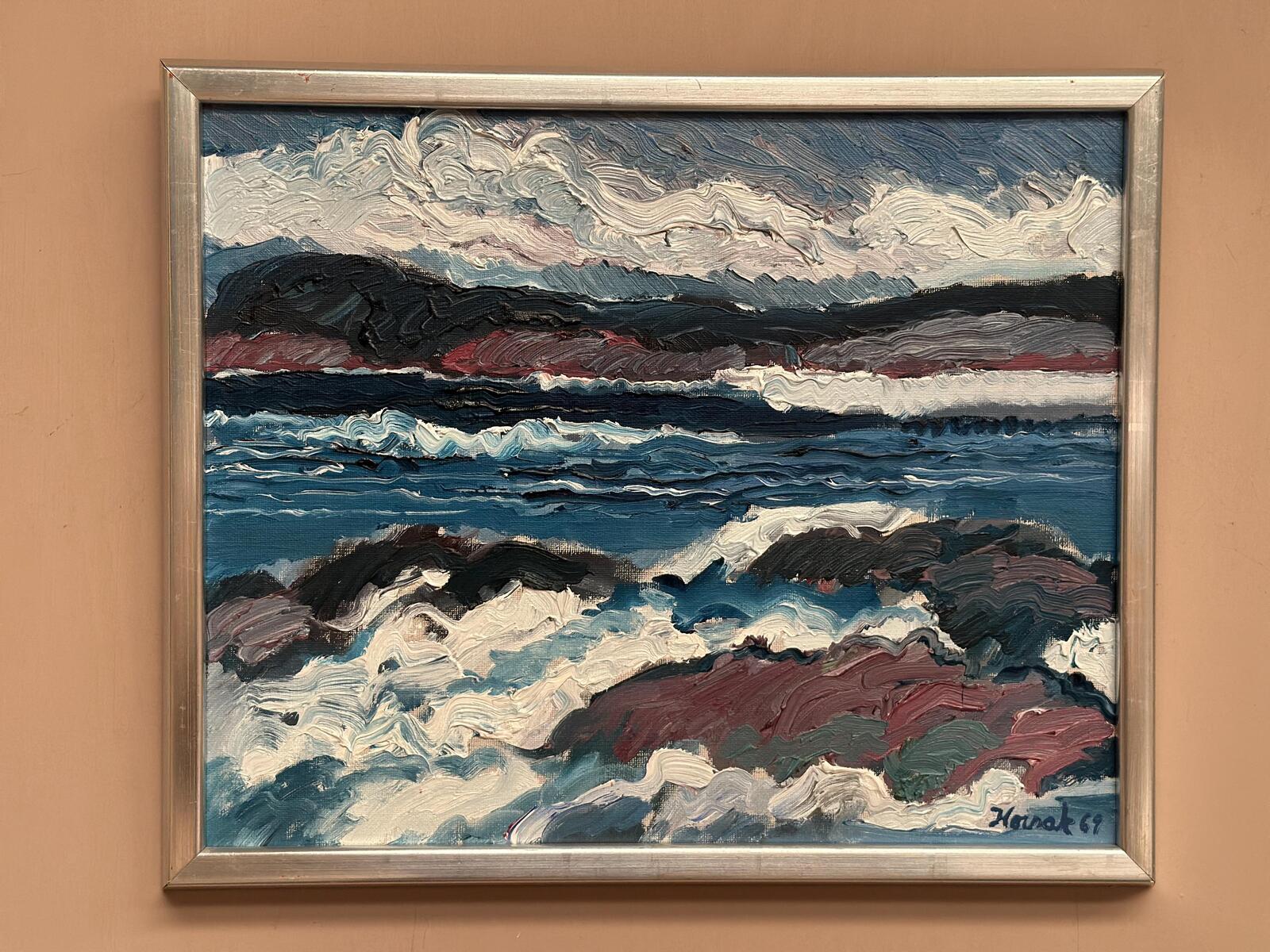 “Coastal Landscape” by Allan Horsak (1937–2004)