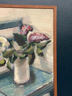 “Flowers in Vase on Chair” by Napoleon Frank
