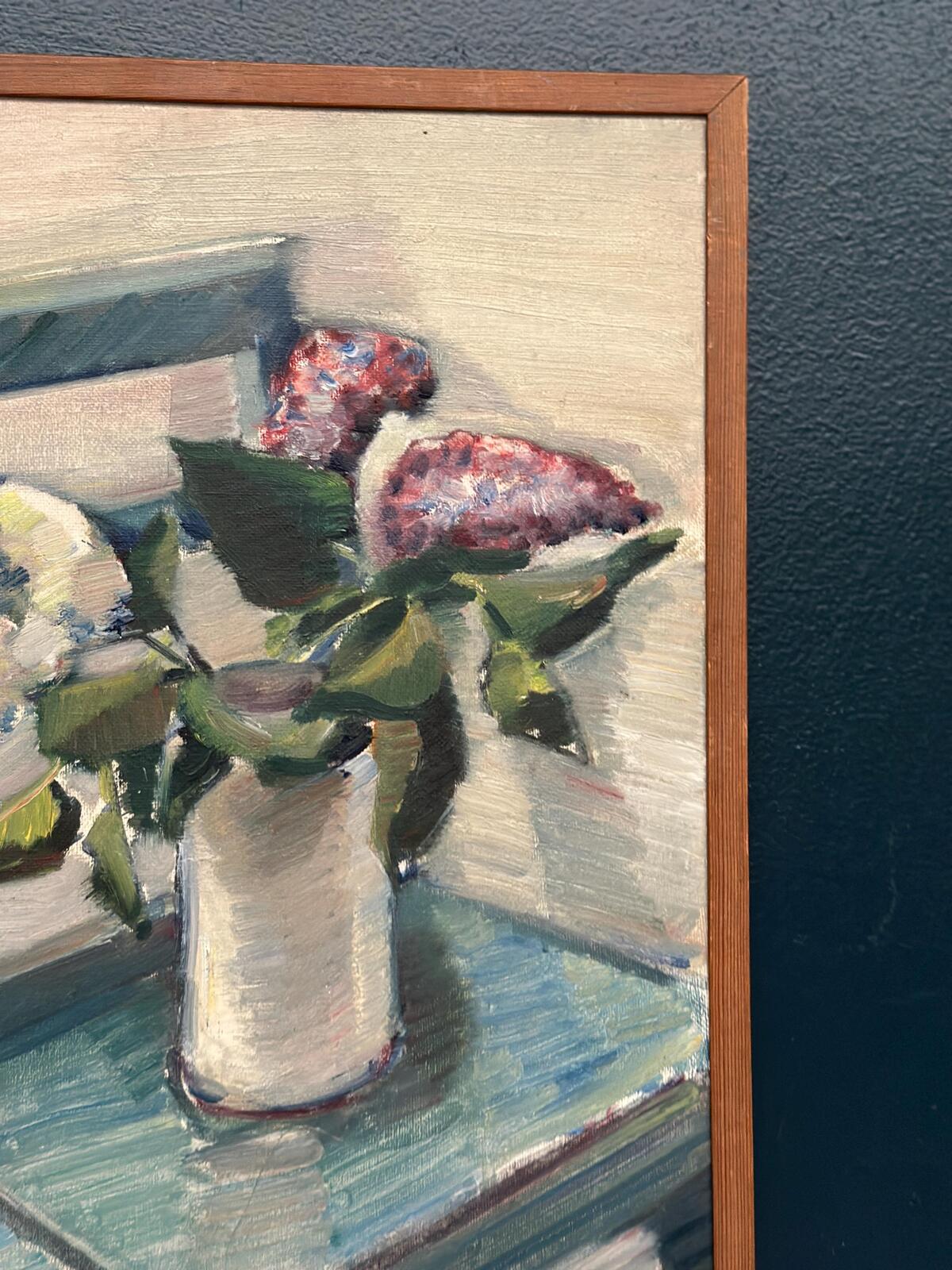 “Flowers in Vase on Chair” by Napoleon Frank