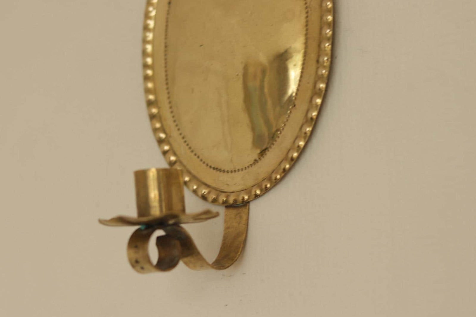 Pair Of Mid Century Swedish Brass Sconces Dated 1944