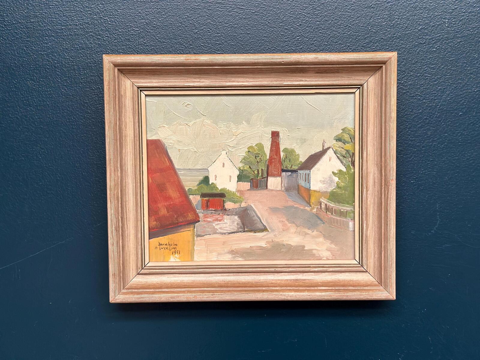 “Barns with Red Chimney” by A Svensson