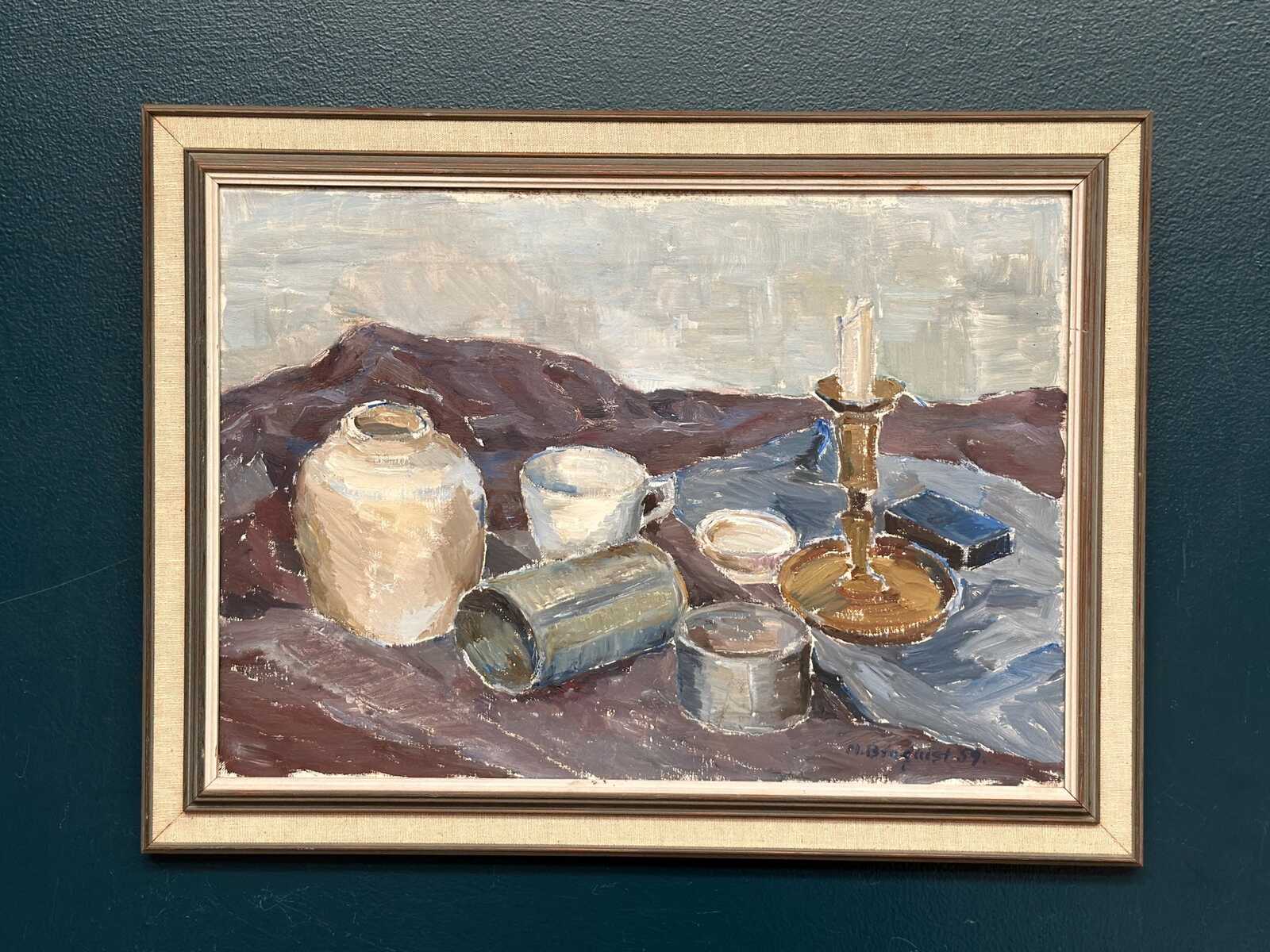“Still Life with Candlestick” by M. Broquist