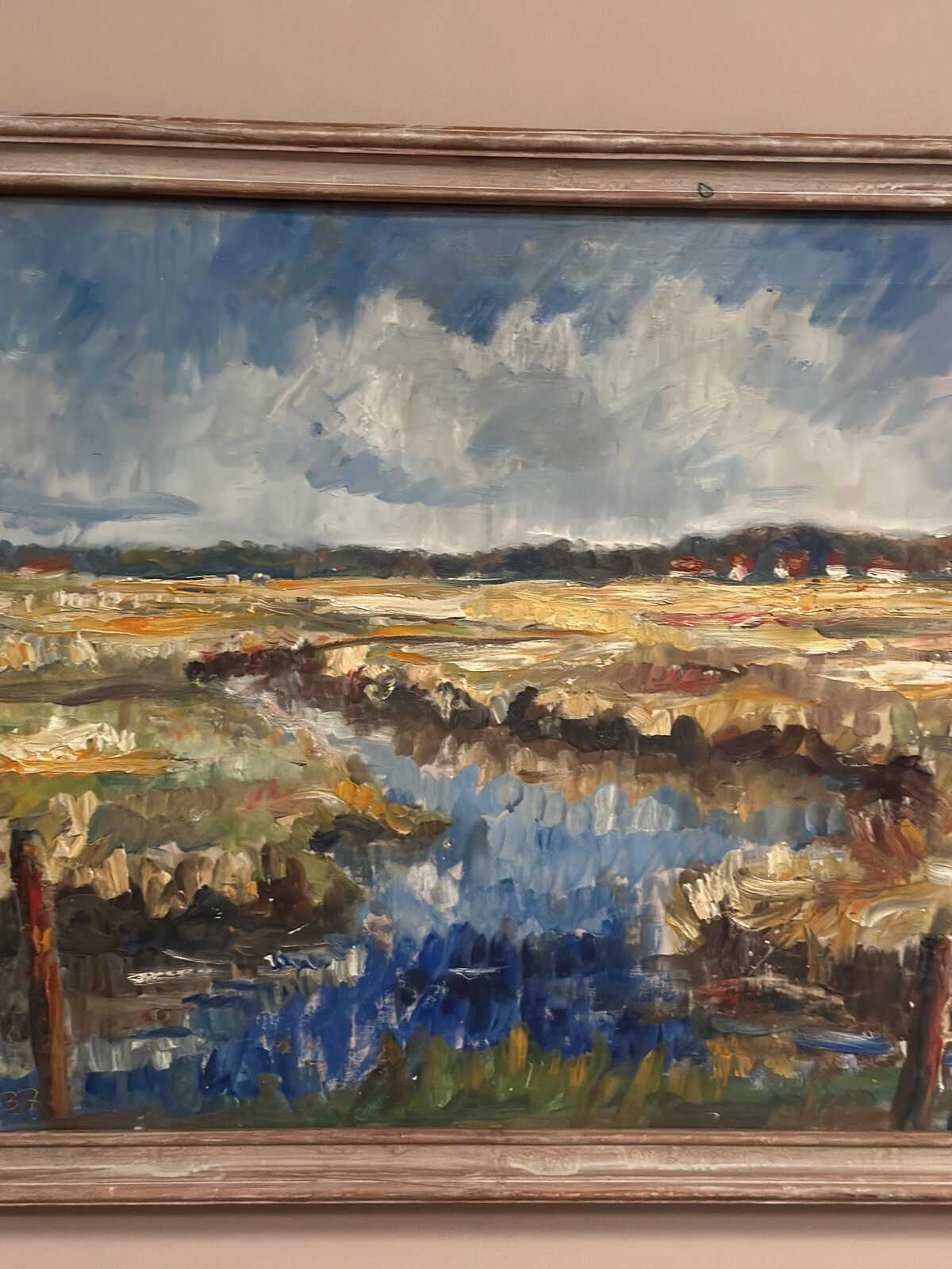 “Marsklandskap från Ribe” by Niels Mandrup Bruun (1918–1993)