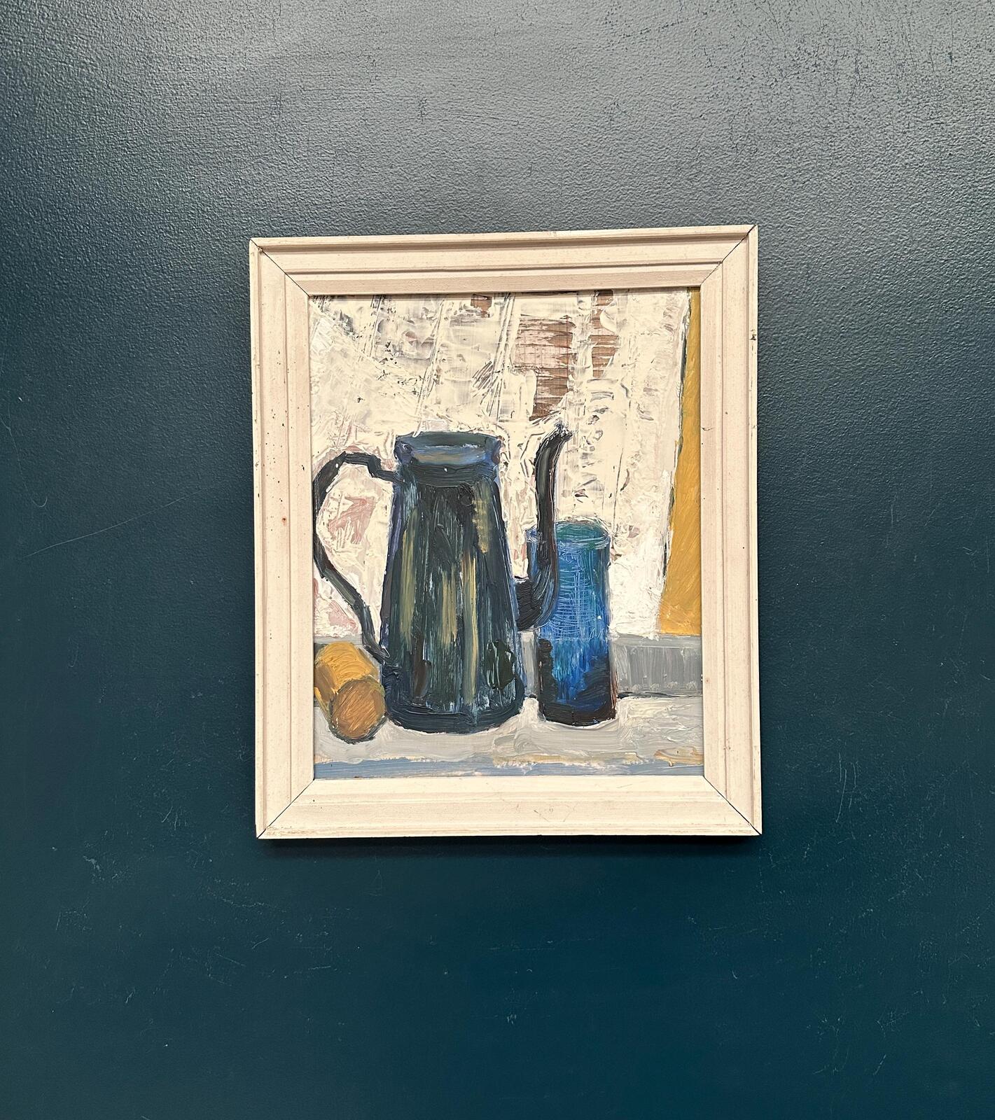 “Still Life with Jug and Blue Glass”