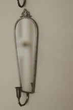 Pair of Mid Century Swedish Pewter Sconces with Mirror By Svenskt - Tenn