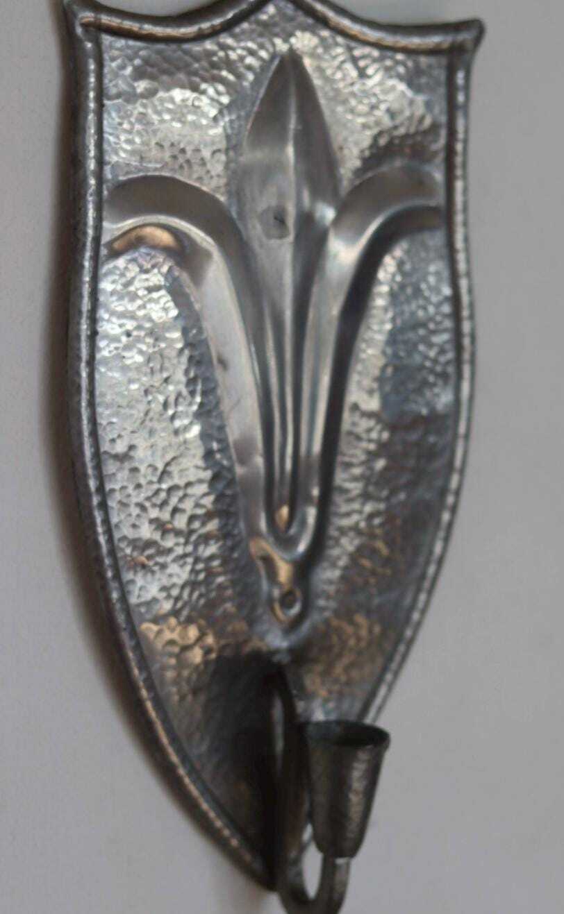 Pair Of Swedish Pewter Sconces