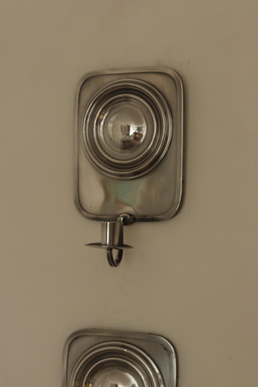Pair Of Swedish Pewter Sconces By Svenskt - Tenn