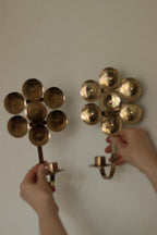 Pair of Mid-Century Sweden Brass Sconces By Kee Mora