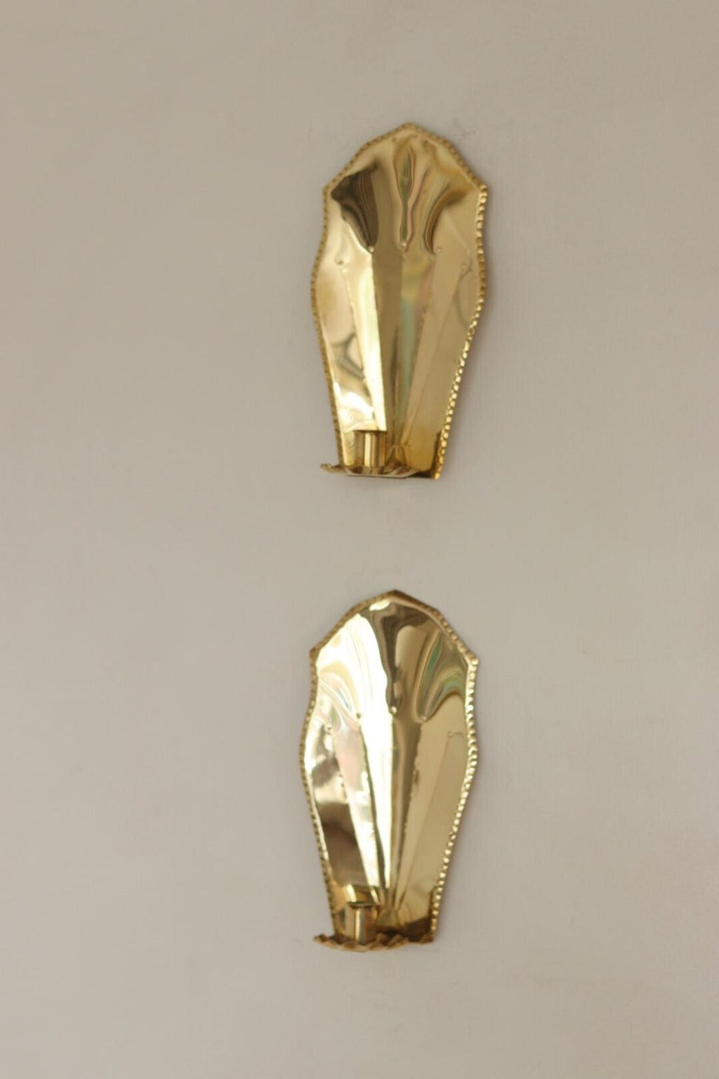 Pair Of Mid Century Swedish Brass Sconces