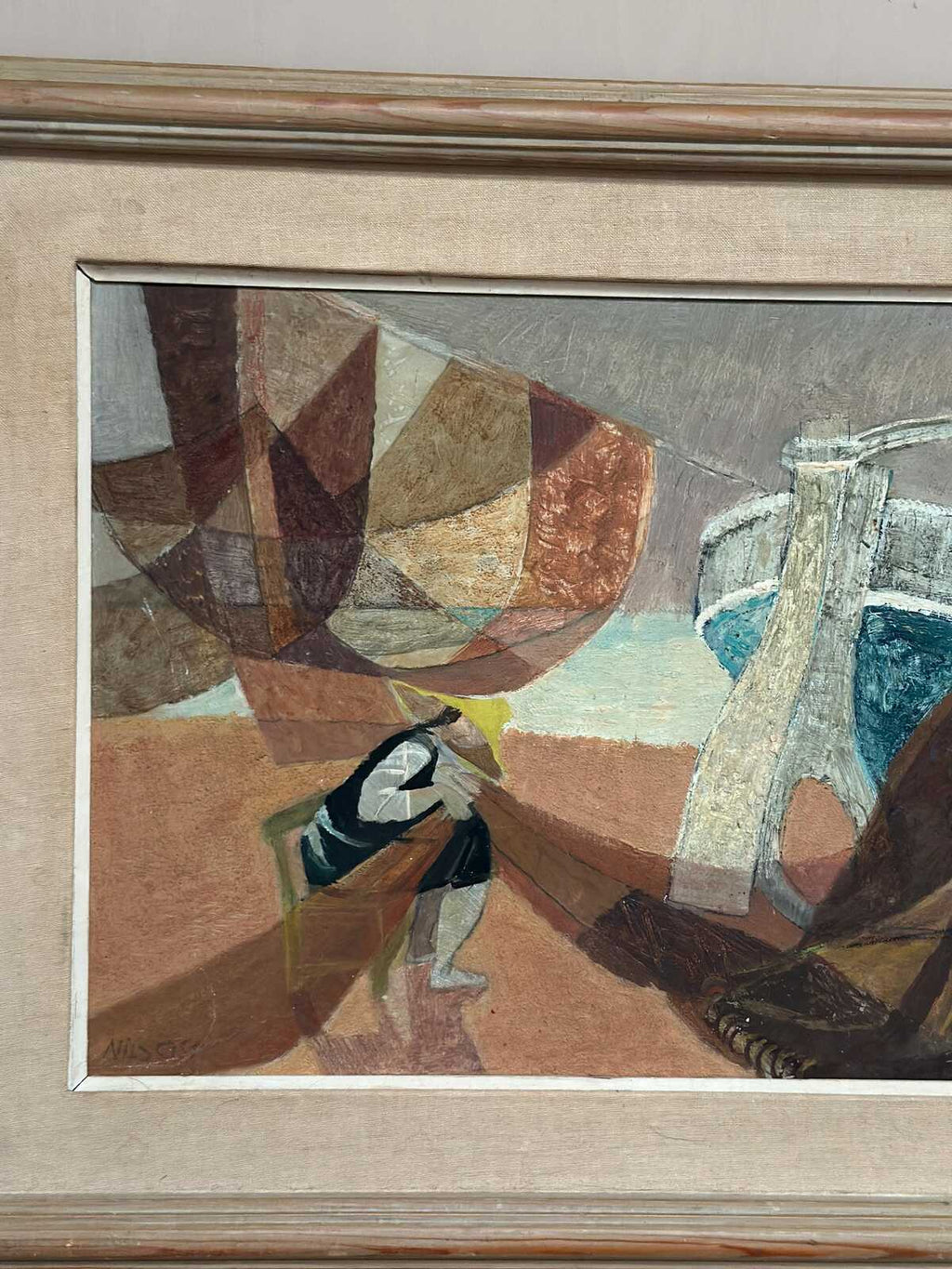 “Figure with Boats” by Nils Öst (1908–1982)