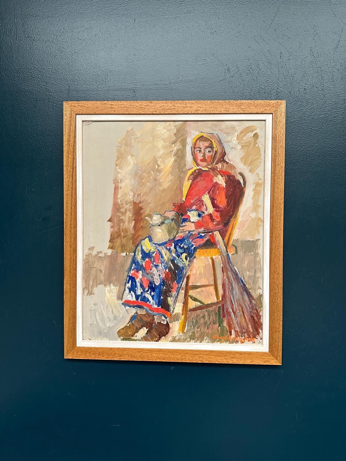 “Woman with Broom and Teapot” by Svan Wallquist