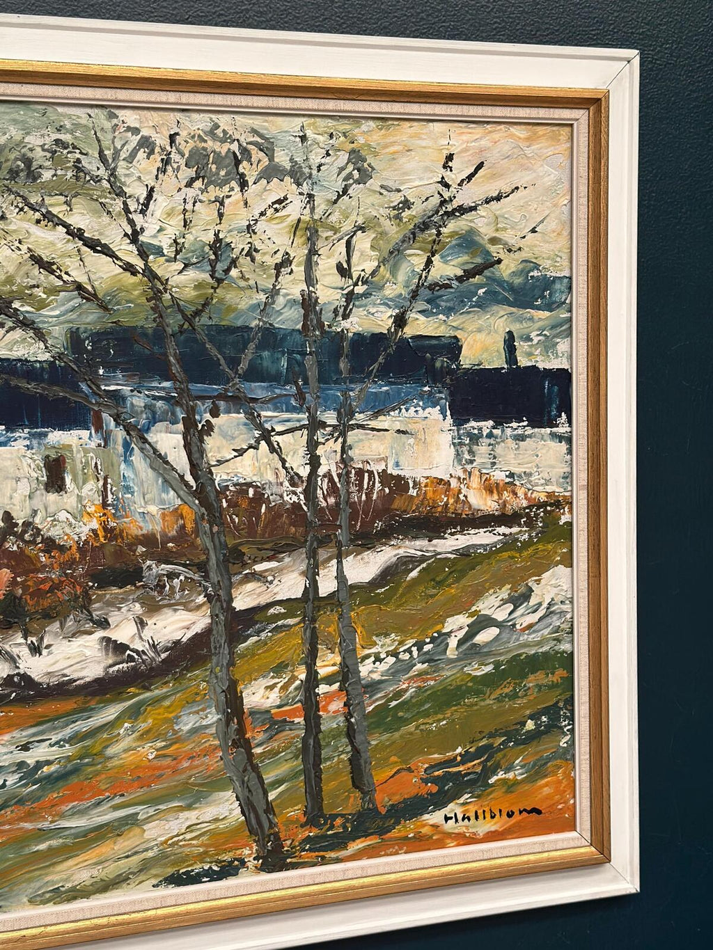 “Landscape with Houses and Trees” by Stig Hallblom