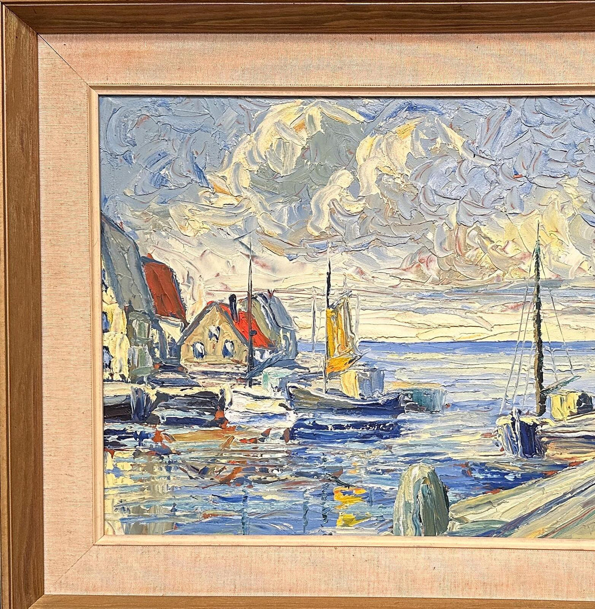 Port with Moored Sailboats