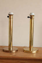Pair of  Vintage Large Brass Table Lamps