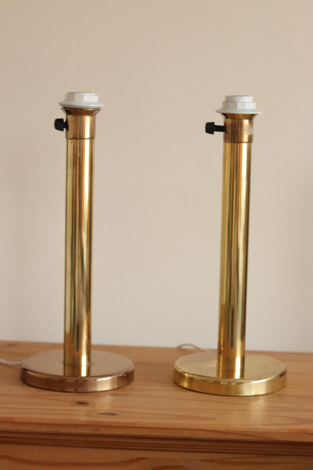 Pair of  Vintage Large Brass Table Lamps