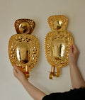 Pair Of Mid Century Swedish Brass Sconces