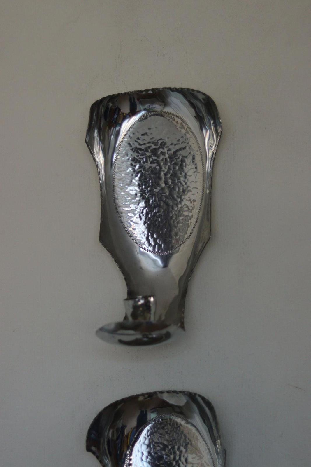 Pair Of Mid Century Swedish Pewter Sconces