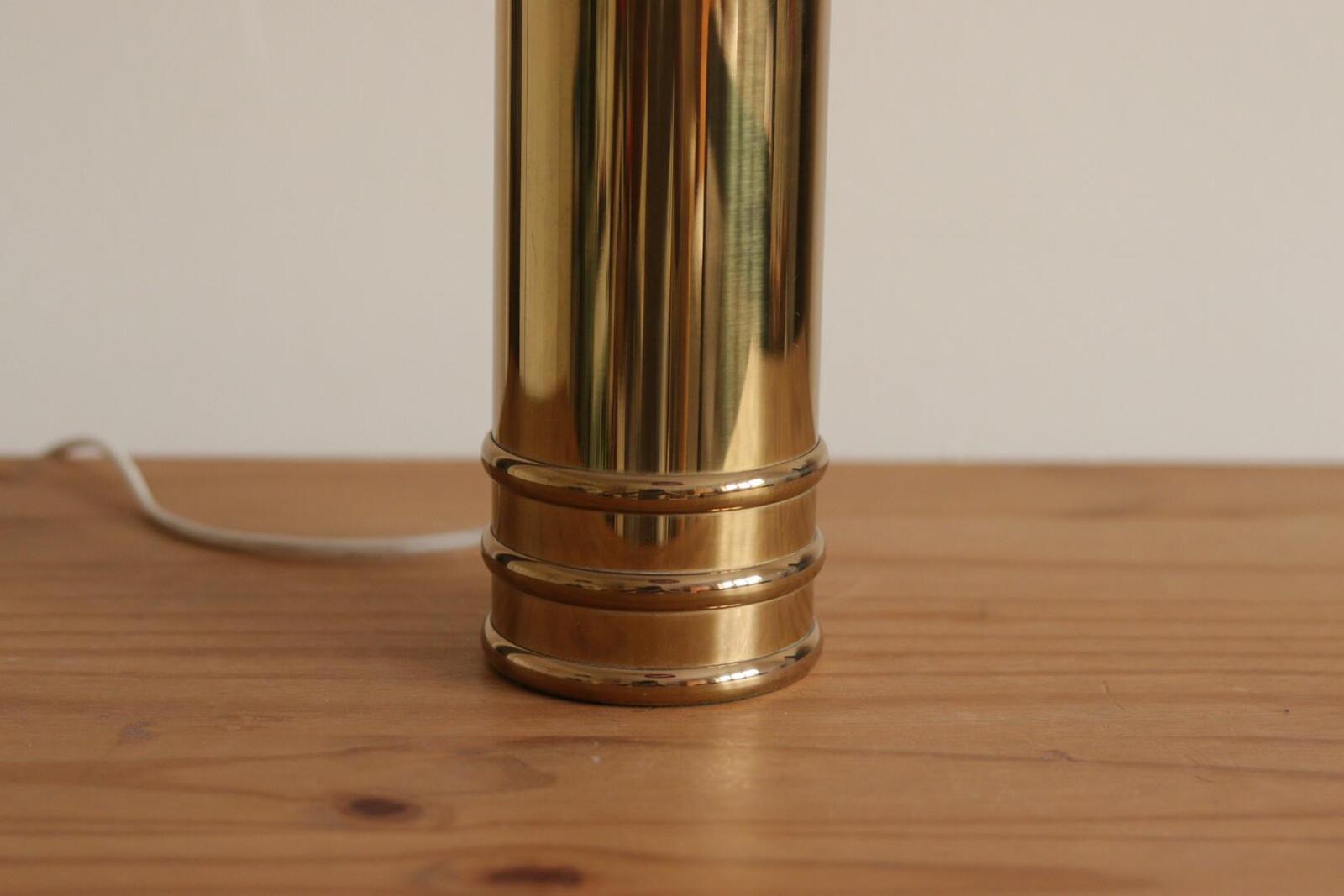 1960's Mid Century Swedish Large Brass Table Lamp by  Bergbom, Model B 010