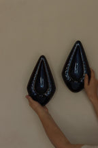Pair Of Mid Century Danish Ceramic Sconces by Einar Johansen for Søholm Stentøj