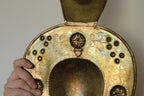 Pair Large baroque Style Mid Century Swedish Brass Sconces