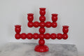 Swedish Mid Century  Five-Arm  Bobbin Candelabra