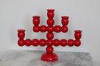 Swedish Mid Century  Five-Arm  Bobbin Candelabra