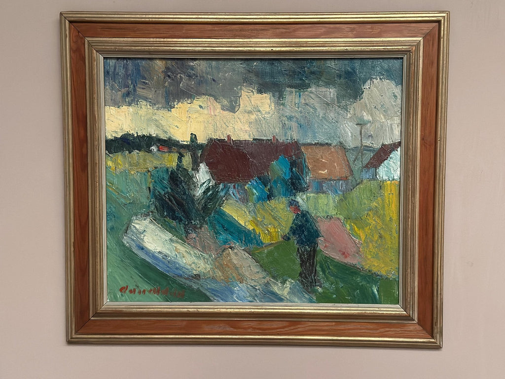 “Farmhouses” by Arnold William Pedersen
