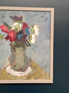 Flowers in Green Vase