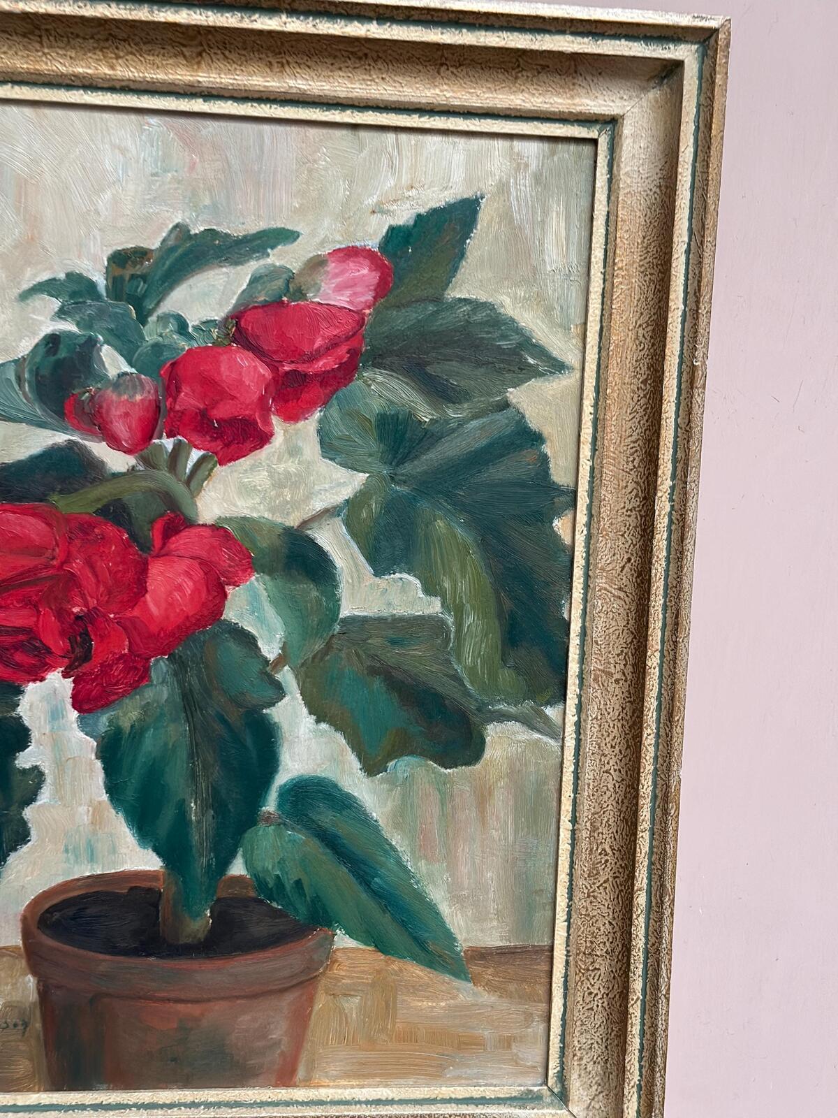 “Red Flower in Pot” by Gertrud Wiberg