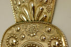 Pair Large baroque Style Mid Century Swedish Brass Sconces