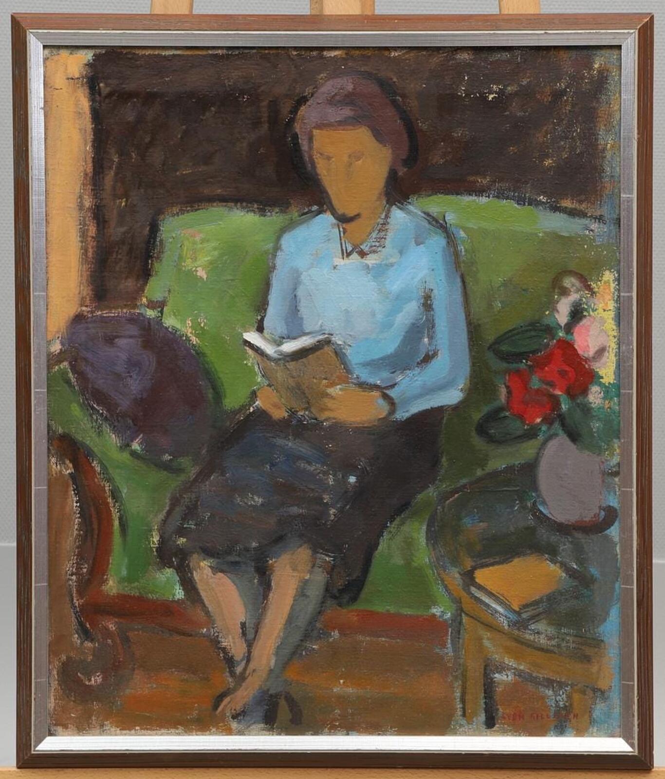 “Woman Reading Book” by Sven Gillgren