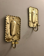 Pair of Mid-Century Swedish Brass Sconces by A. Eriksson Linberg