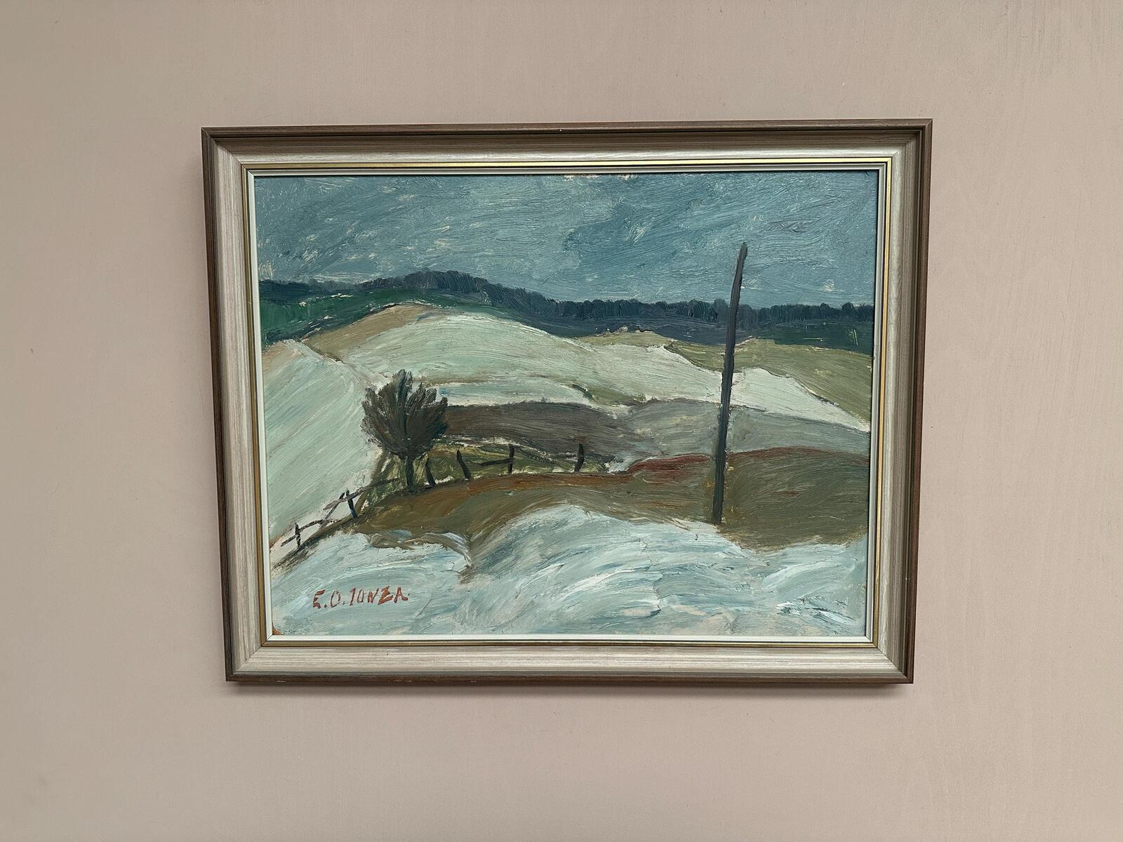 “Winter Landscape, Österlen” by E. O. Jonza