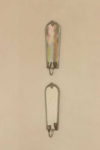 Pair of Mid Century Swedish Pewter Sconces with Mirror