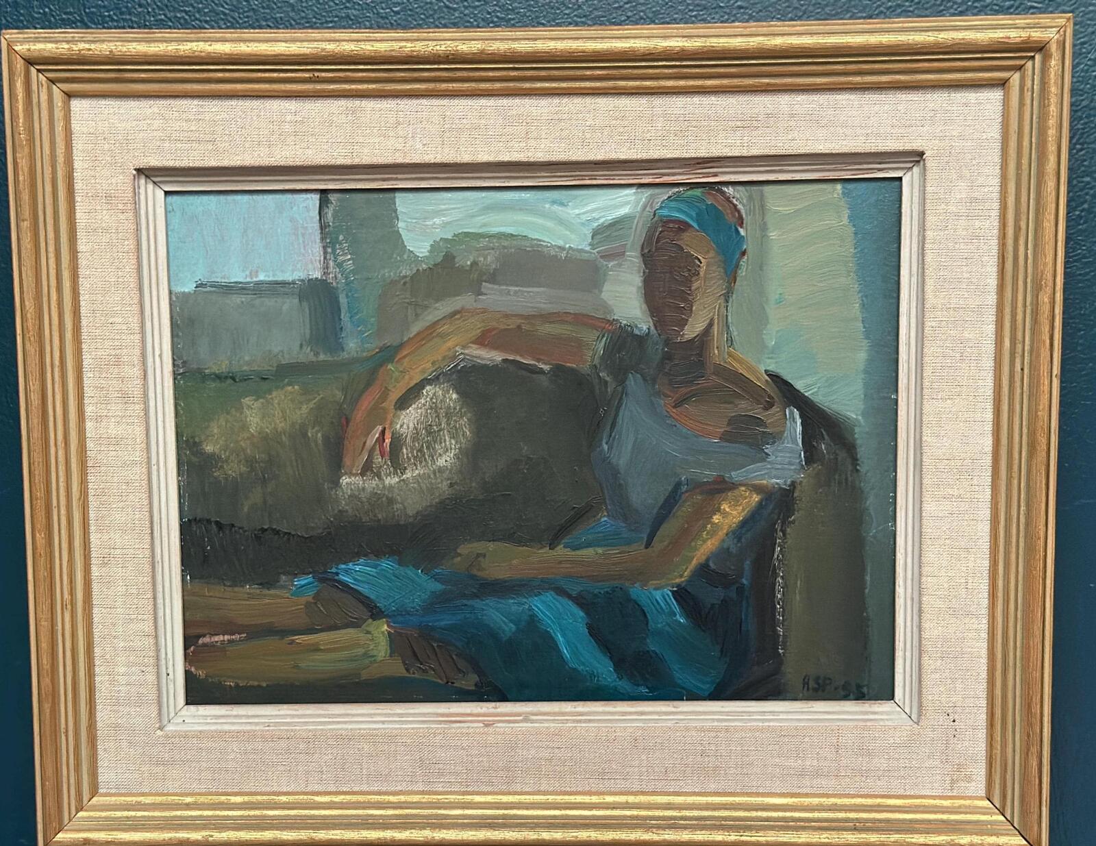 “Sitting Woman” by Gösta Asp –  Dated 1955