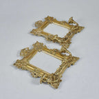 Single Antique Swedish Brass Sconce with Mirror