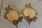 Pair Of Mid Century Swedish Brass Sconces