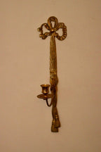 Pair Of Mid Century French Brass Bow Sconces