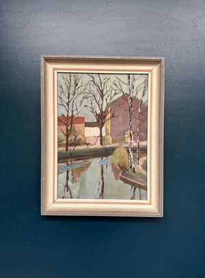“Landscape with Trees & Buildings” by Ingvar Björk