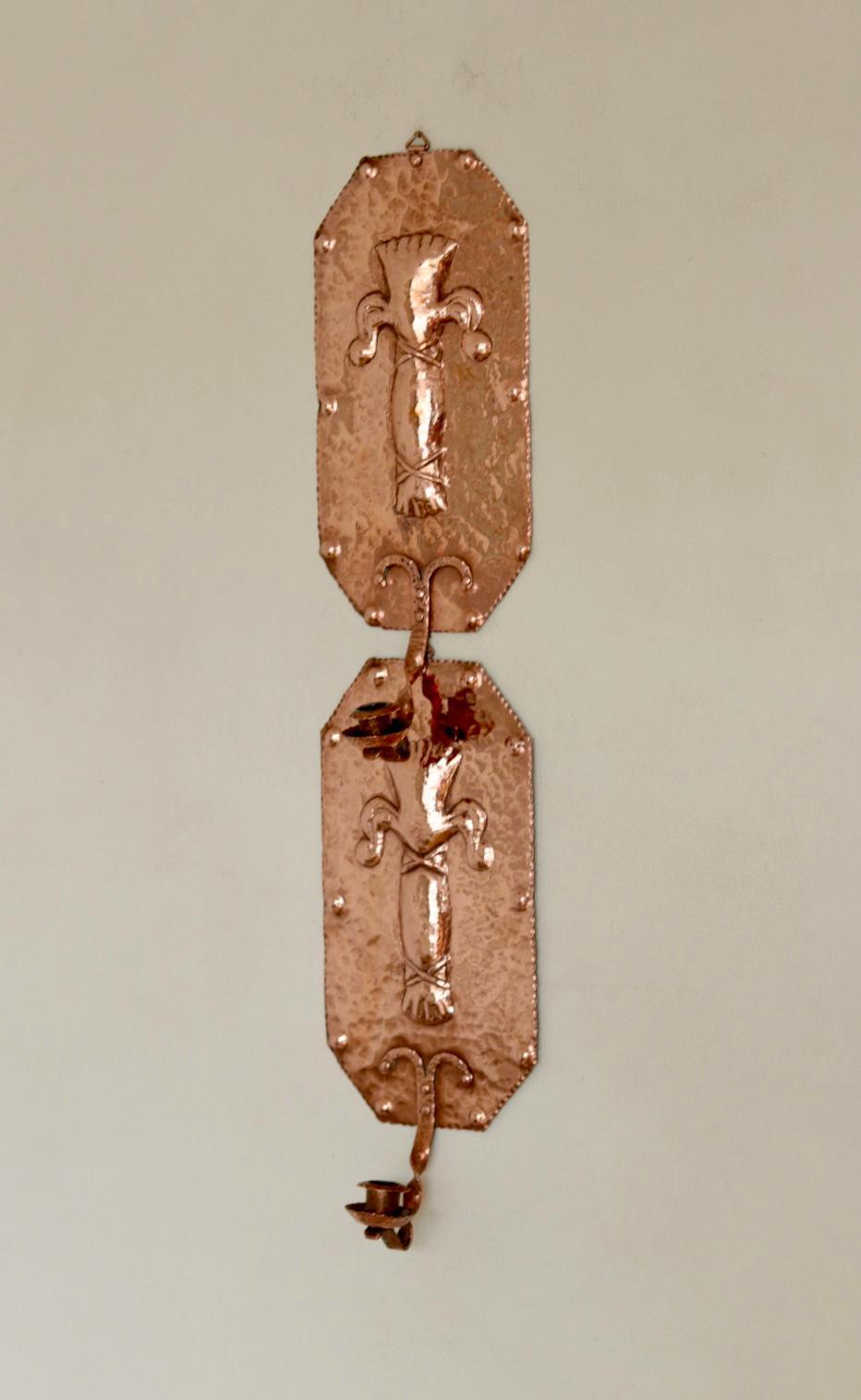 Pair of  Swedish Copper Wall Sconces