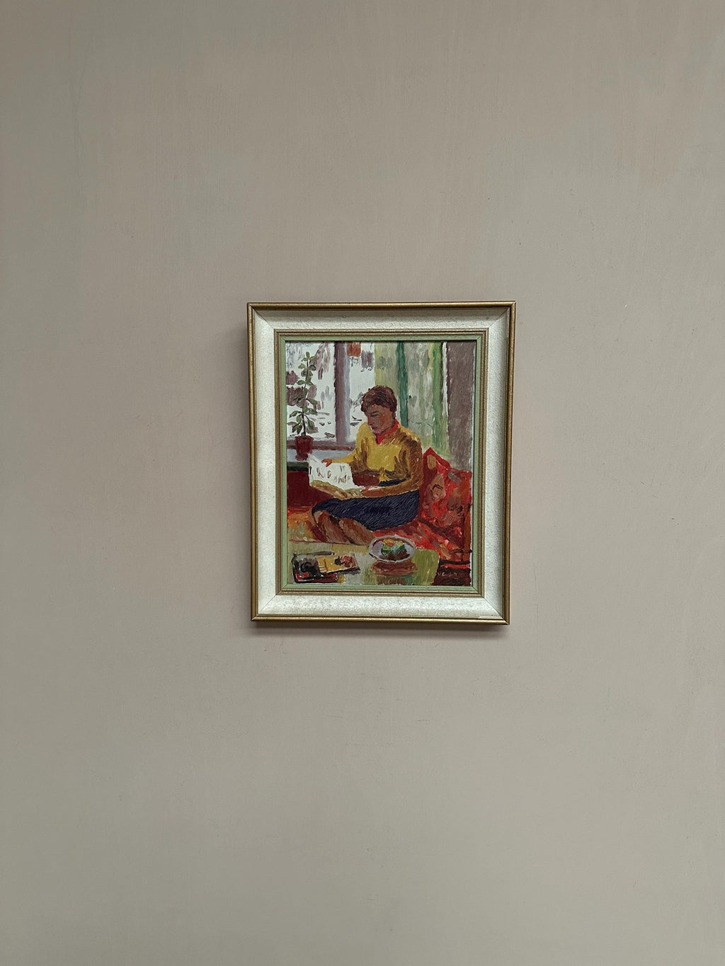 “Woman Reading Book” by Einar Emland (1916–1994)
