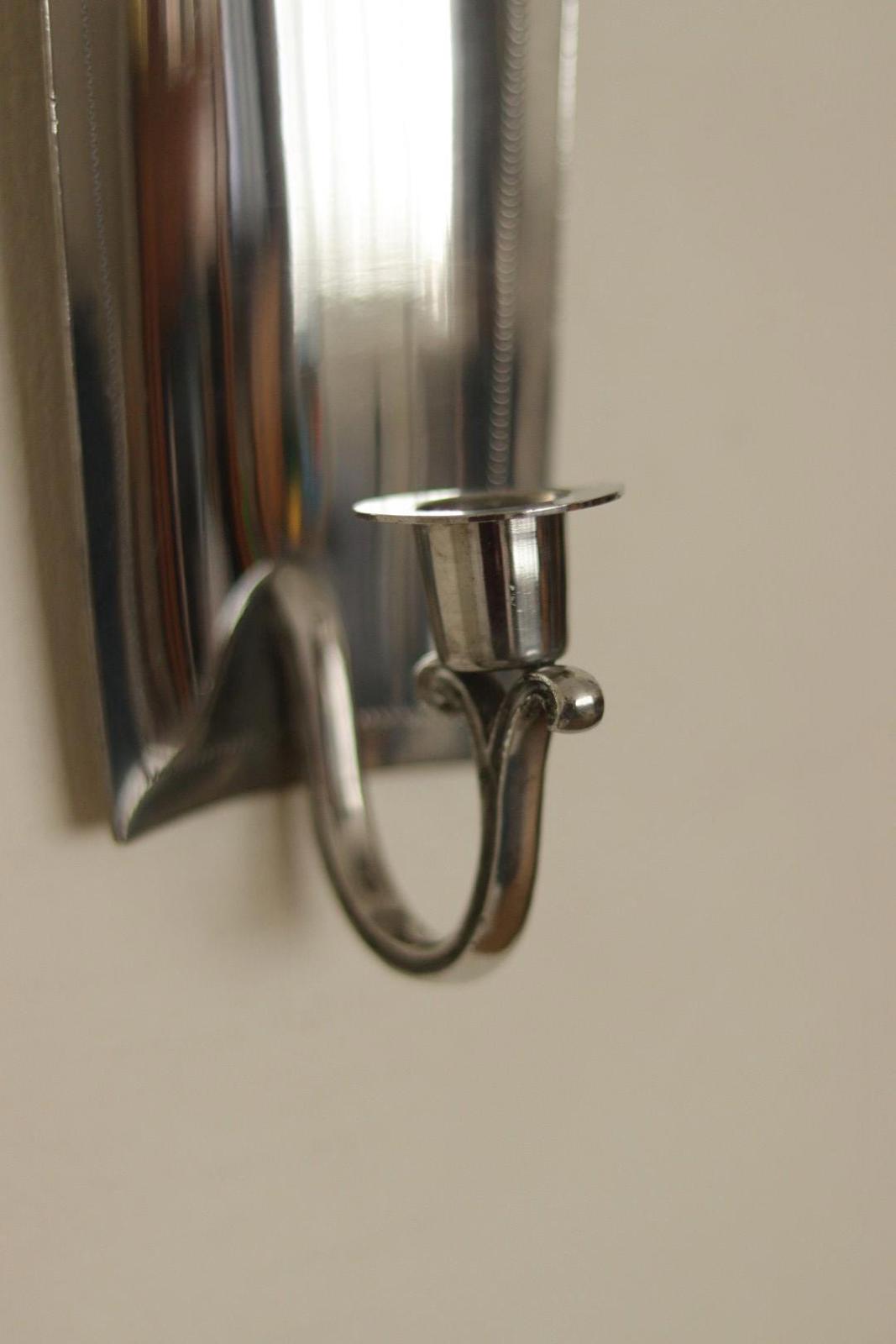 Pair of Mid Century Swedish Pewter Sconces by Svenskt Tenn