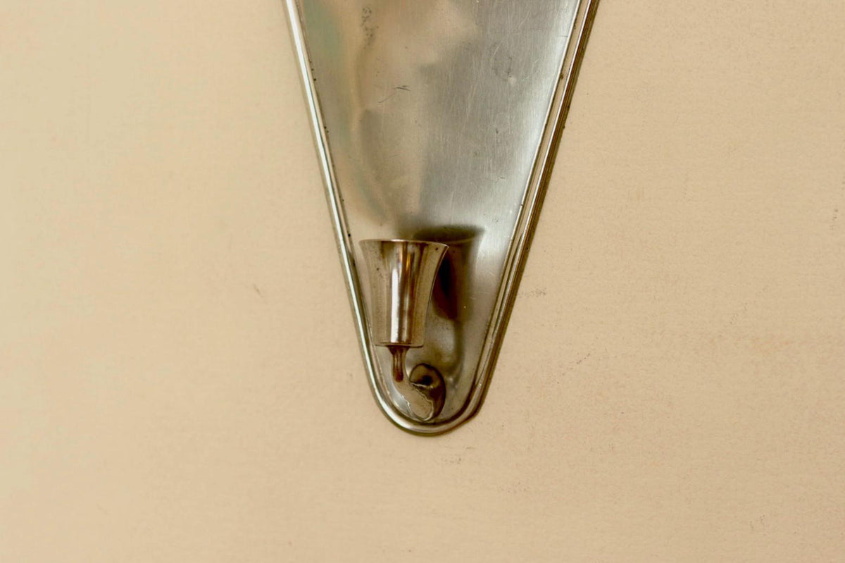 Pair Of Swedish Pewter Sconces By Ystad Tenn
